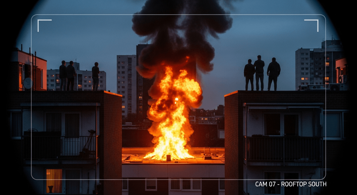 Flames on the Rooftop